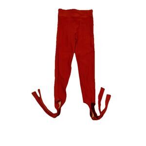 Women XS Devon Windsor Atlas Leggings Burnt Orange Pants Stretch Knit Yoga